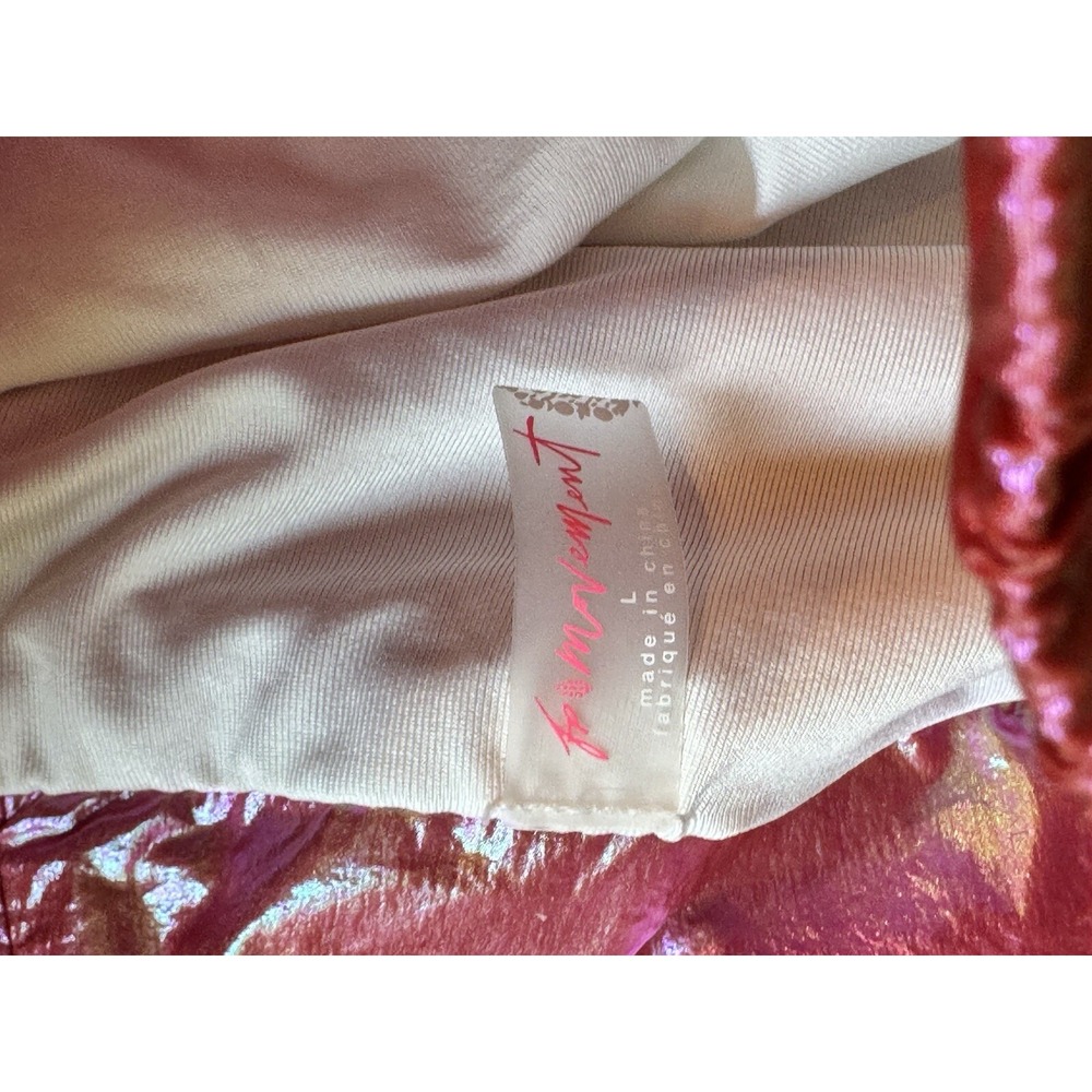 Free People Iridescent Pink Gold Athletic Shorts - Picture 7 of 9
